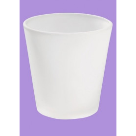 Verre pour bougie à chauffe-plat 6,6x4,5x6,3 cm dépoli 
