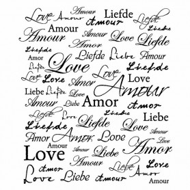 Tampon bois Texte Amour – Artemio