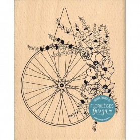 Tampon bois Roue Fleurie - Liberty - Florilèges Design