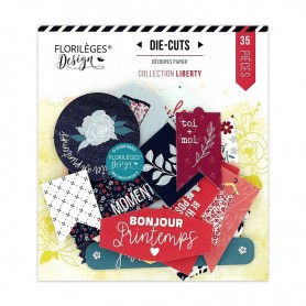 Die-cuts imprimés Liberty 35 pc - Florilèges Design