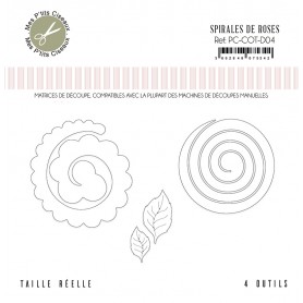 Dies Spirales de roses 4pc - Cottage - Mes P'tits Ciseaux