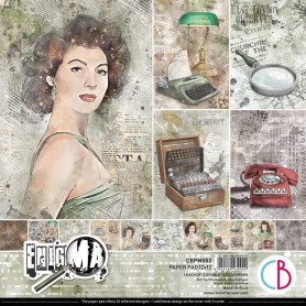 Set de papier 30x30 Enigma 12 feuilles - Ciao Bella Papercrafting