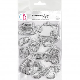 Tampons Spring Tea Party 9pc – Sparrow Hill - Ciao Bella Stamps