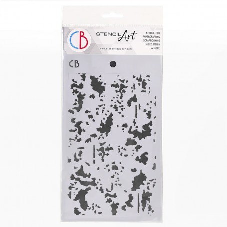 Pochoir Texture Scraped off – Ciao Bella Stencil Art
