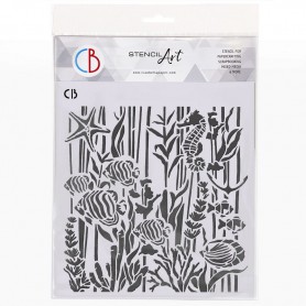 Pochoir Texture Under the Ocean – Ciao Bella Stencil Art