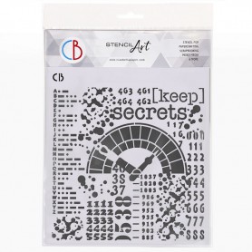 Pochoir Texture Keep Secrets – Ciao Bella Stencil Art
