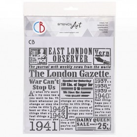 Pochoir Texture The London Gazette – Ciao Bella Stencil Art