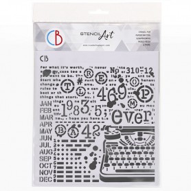 Pochoir Texture Typewriting – Ciao Bella Stencil Art