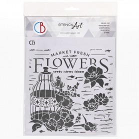 Pochoir Texture Market Fresh Flowers – Ciao Bella Stencil Art