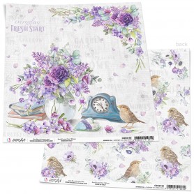 Papier 30x30 Everyday is a fresh start - 1 feuille - Sparrow Hill - Ciao Bella Papercrafting