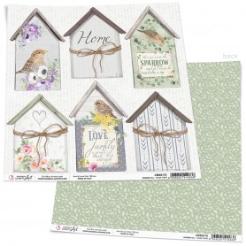 Papier 30x30 House Cards - 1 feuille - Sparrow Hill - Ciao Bella Papercrafting