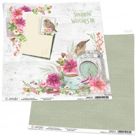 Papier 30x30 House Sparrow - 1 feuille - Sparrow Hill - Ciao Bella Papercrafting