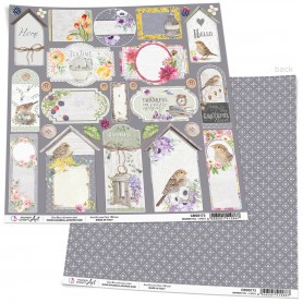 Papier 30x30 Labels - 1 feuille - Sparrow Hill - Ciao Bella Papercrafting