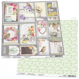 Papier 30x30 Cards and Tags - 1 feuille - Sparrow Hill - Ciao Bella Papercrafting