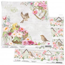Papier 30x30 Welcome to our Nest - 1 feuille - Sparrow Hill - Ciao Bella Papercrafting