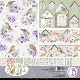 Set de papier 30x30 Sparrow Hill 8 feuilles - Patterns Pad Ciao Bella Papercrafting