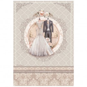 Papier de riz A4 Wedding Dress - 1 feuille - You and Me - Stamperia