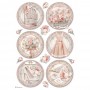 Papier de riz A4 Rounds - 1 feuille - You and Me - Stamperia