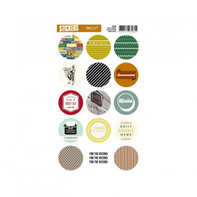 Autocollants ronds Edito en anglais - Kesi'art stickers