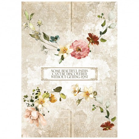Papier de riz A4 Garlands - 1 feuille - Garden of Promises - Stamperia