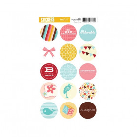 Autocollants ronds Adorable - Kesi'art stickers