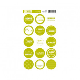 Autocollants ronds Vert - Kesi'art stickers