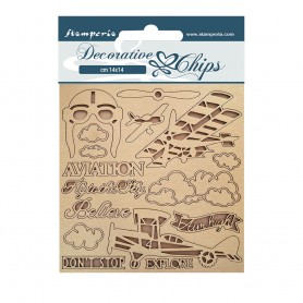 Decorative Chips Aviation - Sir Vagabond Aviator - Stamperia