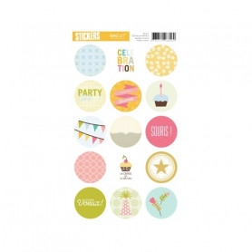 Autocollants ronds Célébration - Kesi'art stickers