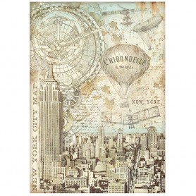 Papier de riz A4 New York City Map - 1 feuille - Sir Vagabond Aviator - Stamperia
