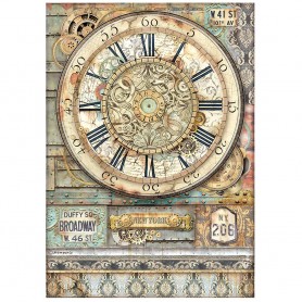 Papier de riz A4 Clock - 1 feuille - Sir Vagabond Aviator - Stamperia