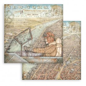 Papier 30x30 New-York 1f - Sir Vagabond Aviator - Stamperia