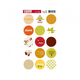 Autocollants ronds Senteurs boisées - Kesi'art stickers