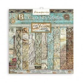 Set de papier 30x30 Maxi Backgrounds Selection Sir Vagabond Aviator 10 feuilles - Stamperia