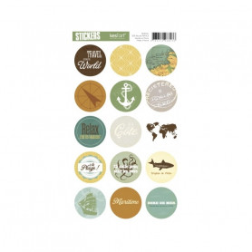 Autocollants ronds Bord de mer - Kesi'art stickers