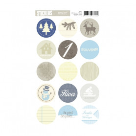 Autocollants ronds Au pieds des pistes - Kesi'art stickers