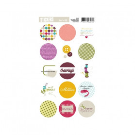 Autocollants ronds Bout d'ficelle - Kesi'art stickers