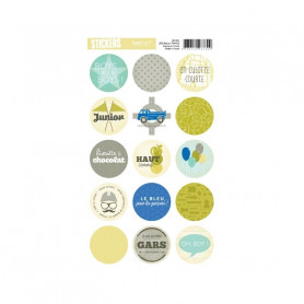 Autocollants ronds Oh Boy - Kesi'art stickers