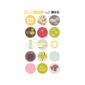 Autocollants ronds Flic flac floc - Kesi'art stickers