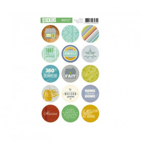 Autocollants ronds Recherche maison - Kesi'art stickers
