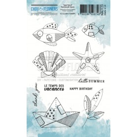 Tampons Patchwork marin 10pc - Nautique - Chou and Flowers
