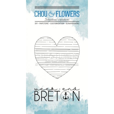 Tampons Coeur bretons 2pc - Nautique - Chou and Flowers