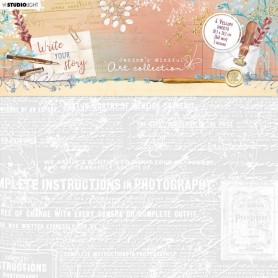 Set de Vellum 20x20 Write Your Story 6f – Jenine's Mindful Art Collection - Studio Light