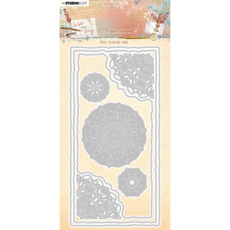 Dies Doily Slimline Card 8pc Write Your Story - Studio Light
