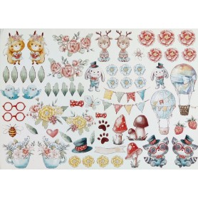 Planche A4 de motifs à découper Kidland 2f - Dress my Craft