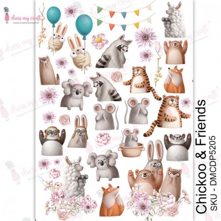Transfer Me Chickoo and Friends A4 - Dress my Craft