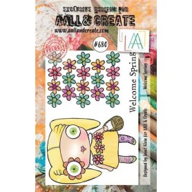 Tampons 680 Welcome Spring 3pc - AALL and Create Clear stamps