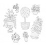 Dies & stamps Perennials in Pots 14 pc - Crafter's Companion