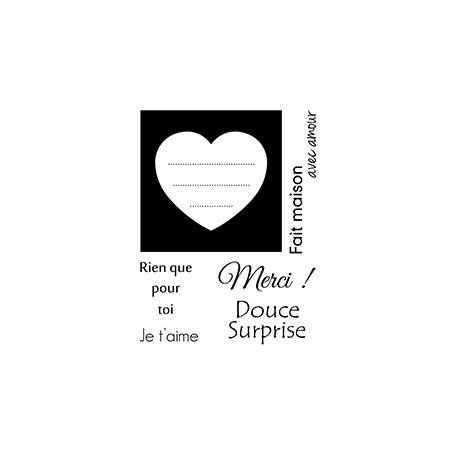 Mini Tampons Etiquettes Coeur - Artemio