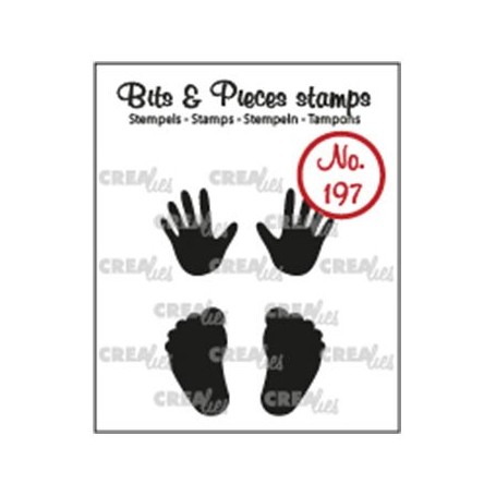 Tampons Baby Hands & Feets (solid) 4pc – Bits and Pieces no 197 - Crealies
