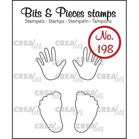Tampons Baby Hands & Feets (outline) 4pc – Bits and Pieces no 198 - Crealies